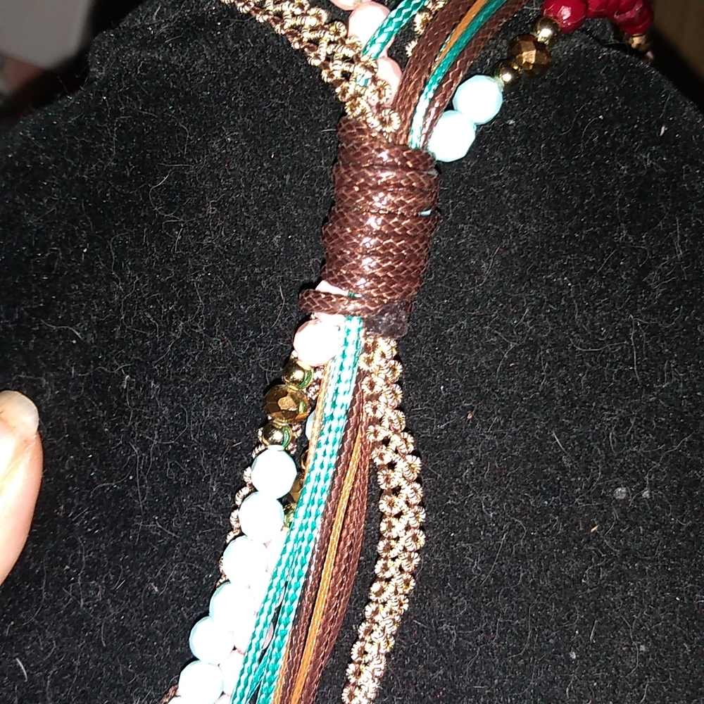 Multiple Material Strand Necklace - image 2